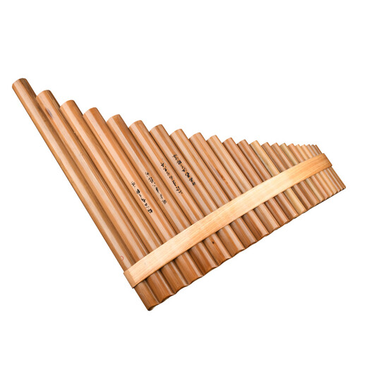 
Pan flute beginner 22 tube C tune performance children's students 15 tube zero foundation entry G bitter bamboo strip custom model 15 tube pan flute D tune (leather bag) wooden strip anti-crack