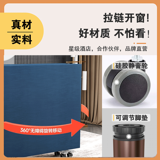 盾慧单人折叠床家用款成人床拆五星级酒店加床专用客房临时日式1米2米 高配蓝灰8滑轮---多层椰棕垫 双折 宽度120cm长200cm