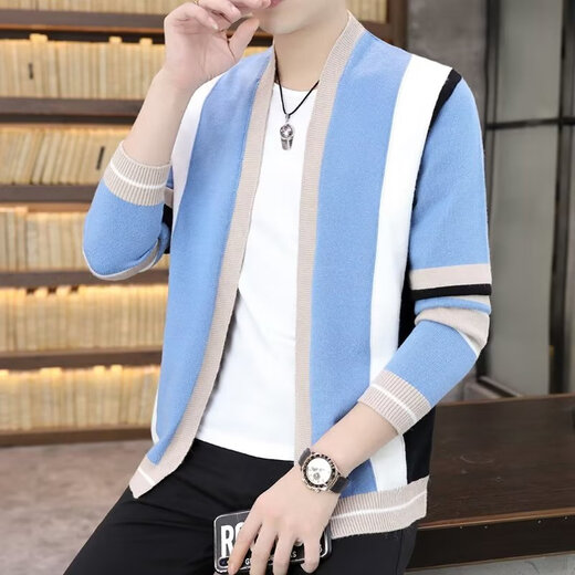 Kaduton tricot cardigan masculin mince d'automne nouveau coréen de style coréen veste mince veste à la mode belle à l'extérieur à l'extérieur du bleu l