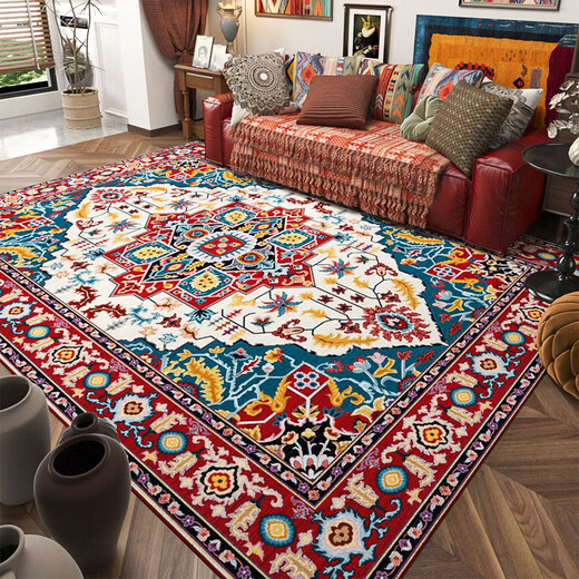 KAYE retro Persian carpet Nordic ethnic style living room carpet wash-free sofa coffee table mat bedroom large area bedside blanket BS-T13 120x160 cm