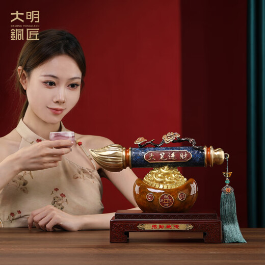 Ming Dynasty Copper Smith Cobre Money Para traer adornos de riqueza de apertura de los regalos de la oficina de la oficina de la oficina Decoración de la sala de estar Aventan los regalos de promoción