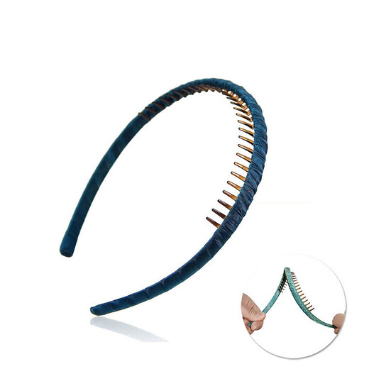 AiChoice headband, Korean version, hand-sewn headband with toothed edges, hair accessories, pressed floral hairpin for women, fashionable dark red