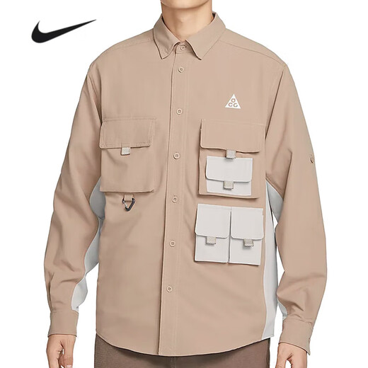 Nike (NIKE) 520 Gift 520 Gift Autumn Men's Sports and Casual Lapel Workwear Long Sleeve Shirt Jacket DN3937-248 DN3937-248 Main Picture Model 2XL