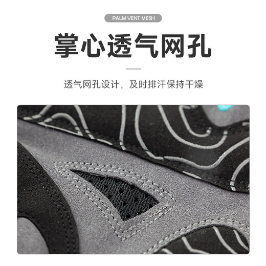 CAVALRY Bicycle Half Finger Gloves Summer Men's and Women's Road Bike Mountain Bike Cycling Shock Absorbing Breathable Cycling Equipment Black Orange L