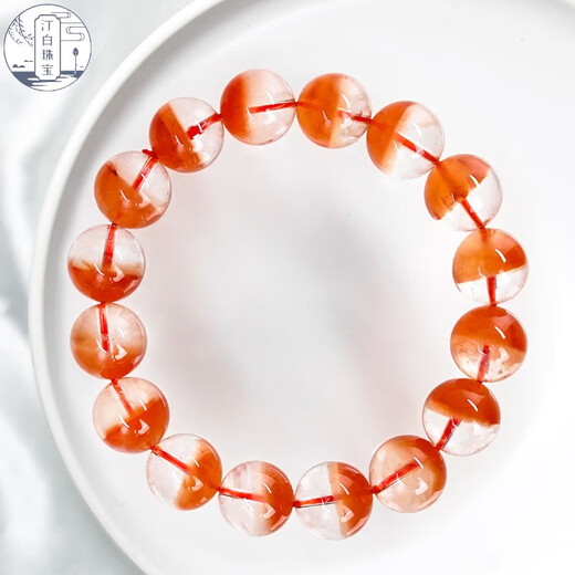 Ting Baiyu asks the red rabbit hair treasure pot crystal bracelet for women natural red hair crystal bracelet for one thing one certificate red crystal 13mm/1477