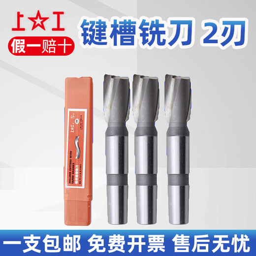 CLCEY锥柄键槽铣刀2刃粗齿铣刀1416182022242550加长含钴14上 10mm上工锥柄含钴键槽铣刀
