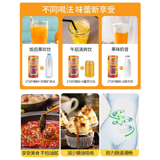Metamucil加拿大进口Metamucil膳食纤维粉果蔬植物无糖车前子壳粉662g 754g 1罐662g