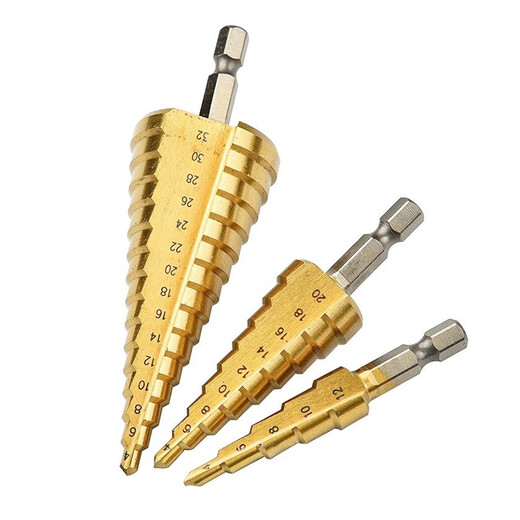 Hasdick hexagonal shank straight groove step drill pagoda drill step drill reaming drill bit GY-14 15 steps 4-32mm