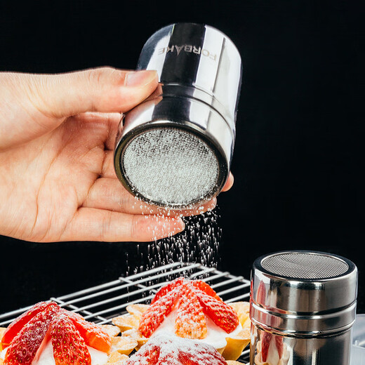 French Bakers BBQ Sprinkler Stainless Steel Flour Sieve Fancy Coffee Sprinkler Can Sugar Powder Can Powder Container