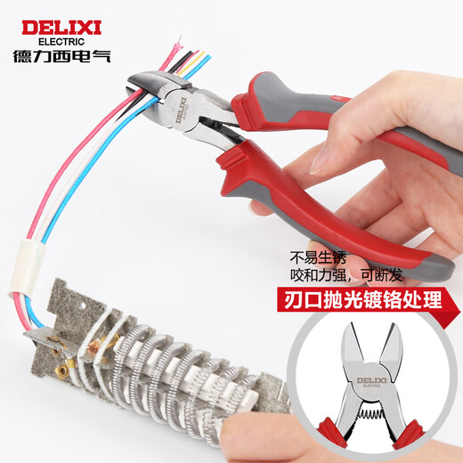 Delixi Electric high carbon steel diagonal nose pliers for home use 6 inches 160mm