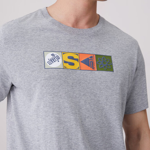 Levi's Silber Label Serie Sommer Herren American Retro Mode gedrucktes T-Shirt Super Old entfernt grau 16143-1585 m
