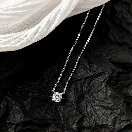 MZMZ platinum necklace for women pt950 platinum sparkling diamond clavicle chain fashionable temperament Valentine's Day birthday gift for girlfriend noble model-5MM sparkling moissanite