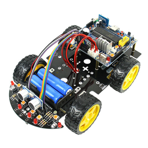 CreateBlock -Programmierroboter Intelligentes Auto C51 Microcontroller Kit WiFi Video -Überwachungsgeschwindigkeitsmessung Tracking Barrier Fernbedienung Light Search Bluetooth WiFi4 Paket One Skala -Teile