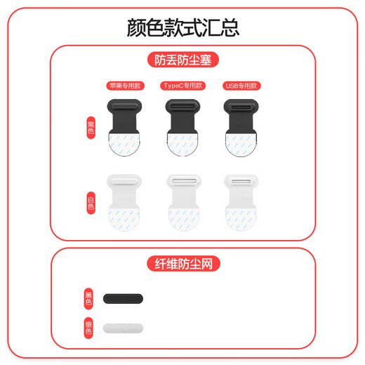 Fun Appliances Mobile Phone Dust Plug Apple 13px Speaker Dust-proof Net TypeC Huawei Charging Plug 12 Speaker Holes Dust-proof Plug iPhone13 Anti-Lost Power Plug Fun Appliances Anti-Lost Power Plug Apple Black x 2 + Dust-proof Net Black x