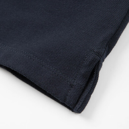 HAZZYS brand children's clothing boys' POLO shirt autumn new soft elastic lapel simple casual long-sleeved POLO shirt navy 145