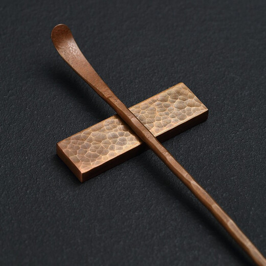 HAOMINGTIAN tea set handmade copper chiseled teaspoon three-piece set creative tea rules tea lotus tea spoon tea ceremony zero three-piece tea set