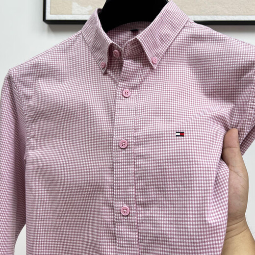 Tommy Hee Kelly American Tomm Tomm Tomm Camisa de manga larga Menores Camisas a cuadros de algodón de algodón no hierro Tendencia de manga larga de manga larga [Algodón puro] 2xl [Adecuado para 155-165Jin [Jin iguala 0.5 kg] desgaste]