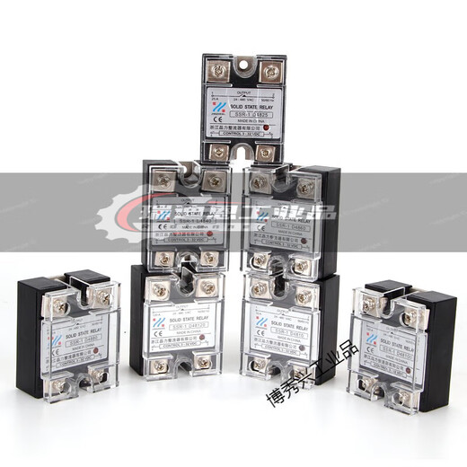 SSR单相固态继电器40DA24VDC直流控交流220VAC SSR-1 D4840 MGR-1 SSR40A 黑色