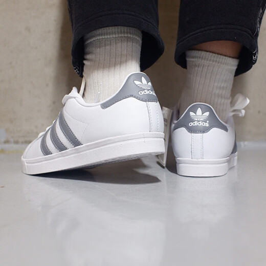 阿迪达斯 （adidas）男鞋女鞋春季新款运动鞋三叶草经典低帮板鞋小白鞋时尚休闲鞋 EE6196 36