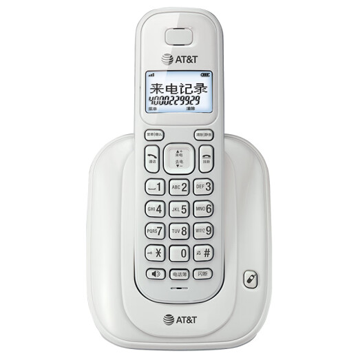 AT&T 美国 31109 中文数字无绳子母机家用商务办公有线座机 电话机 31109中文+1047-0白 一拖一