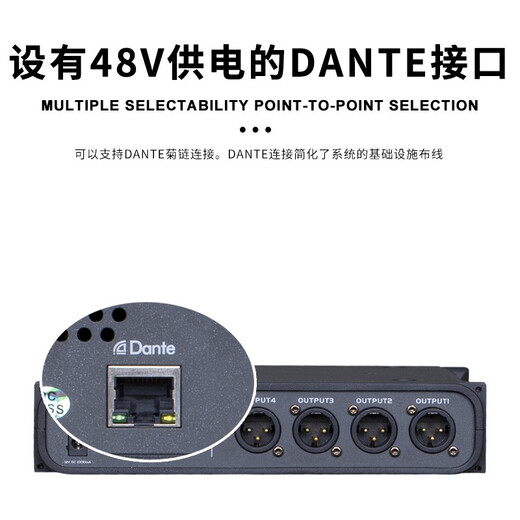 APC SYSTEM Dante network audio interface with 48V phantom power