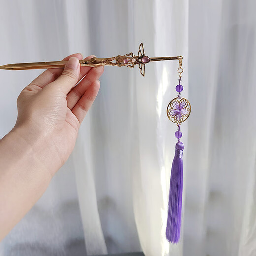 Rong Xia sword hairpin, tassel hairpin, ancient style Hanfu accessories, decorative styling headwear, hairpin, hairpin, simple ancient style, sword hairpin pendant, tassel style.