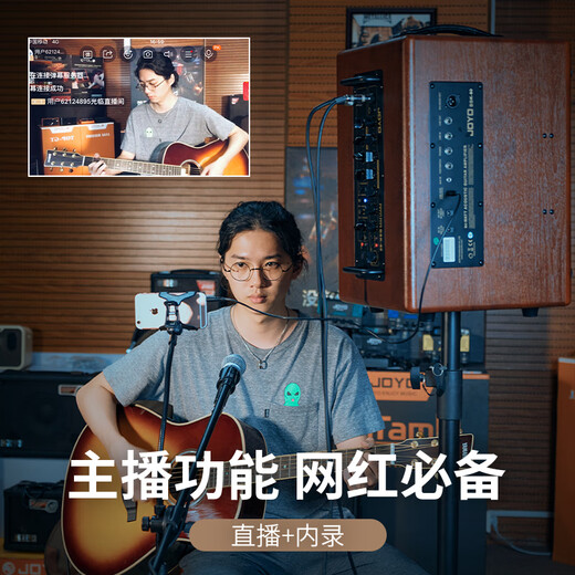 JOYO BSK-80 electric acoustic guitar singing speaker bass electric blowpipe folk music general live outdoor audio BSK-80+DM-03 one-to-two wireless microphone