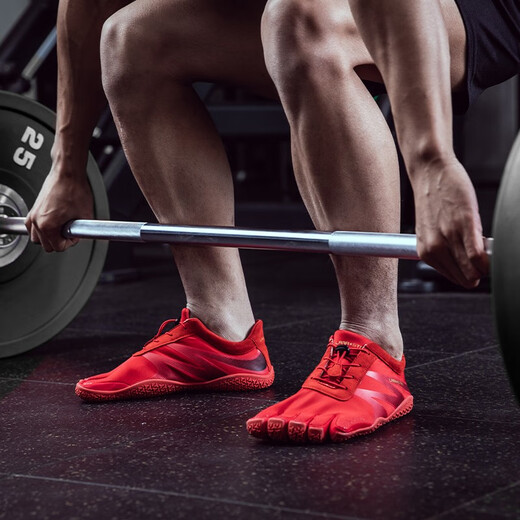 Laura Star LS0026 five-finger shoes for men, indoor and outdoor fitness training, barefoot non-slip sports, deadlifts, Pilates yoga, black (recommended to take one size larger) 41