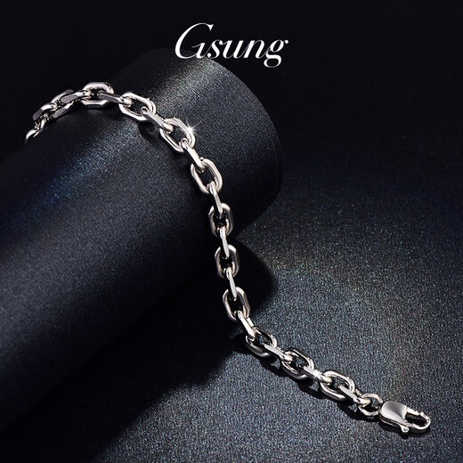GsunG platinum men's bracelet PT950 cross buckle bracelet platinum women's O-shaped bracelet platinum PT950 bracelet priced by the gram