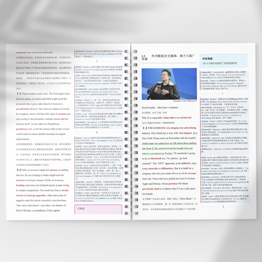 The Economist Foreign Journal Intensive Reading Postgraduate Entrance Examination Level 4 und Level 6 IELTS TOEFL English Reading Notes Book 2025 Juni-Oktober 5 Bände