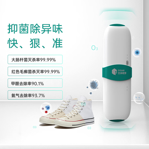 GYGAIR air purifying vision healthy shoe cabinet deodorizer sterilization and deodorization artifact portable shoe dryer white