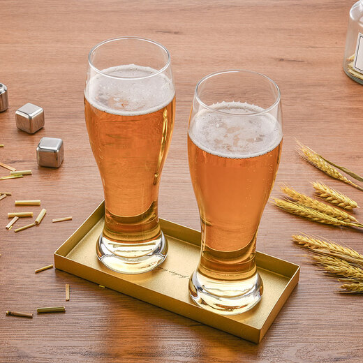 CLITON Waist Beer Cup Home Glass Water Cup Draft Beer Cup Bar Restaurant Large Capacity 697ml Beverage Juice Cup 2 Pieces