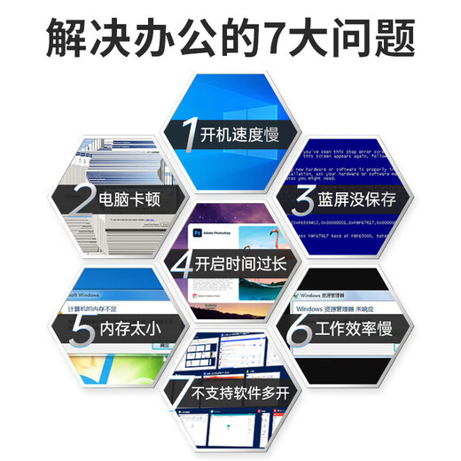 Huacheng Intel Core i5/RX580 8G chicken-eating independent display game enterprise office desktop computer host DIY assembly machine complete set host + monitor complete set configuration three Core i5丨16G丨256G丨2G gaming independent display