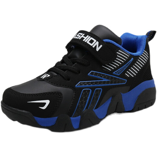 
Hongxing Tong Ke 2025 new boys' sneakers leather waterproof and non-slip children's shoes for spring and autumn mesh medium-large children's winter plus velvet running shoes 689 red leather size 39