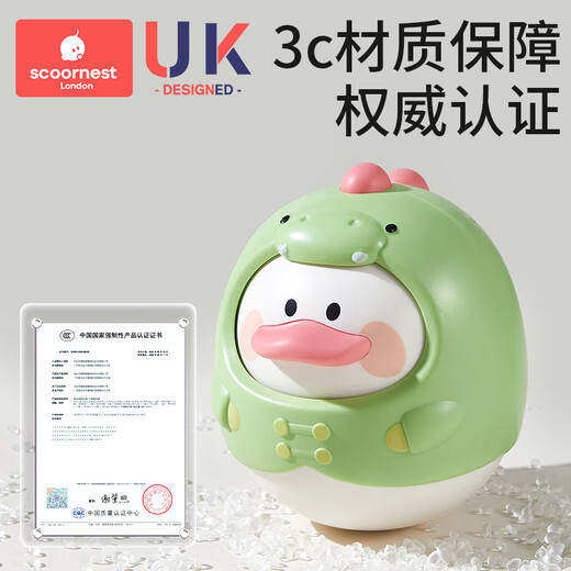 Kechao Baby Toy Tumbler 0-1 años Educación temprana Educación de 3-6-9 meses Capacitación para bebés Baby-up Rettor Vichy Green + Music Mobile Teléfono