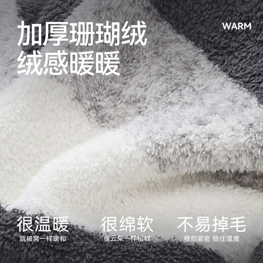 Catman Striped Coral Velvet Couple Pajamas Men's Autumn and Winter Panda Velvet Thickened Men's Warm Home Clothing Literary Style