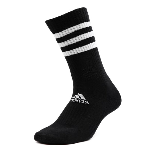 阿迪达斯 （adidas） 男袜子女袜子 新款运动袜子跑步健身训练舒适透气休闲中筒袜子 FH6629/三条纹/长袜 S-建议 35-38码