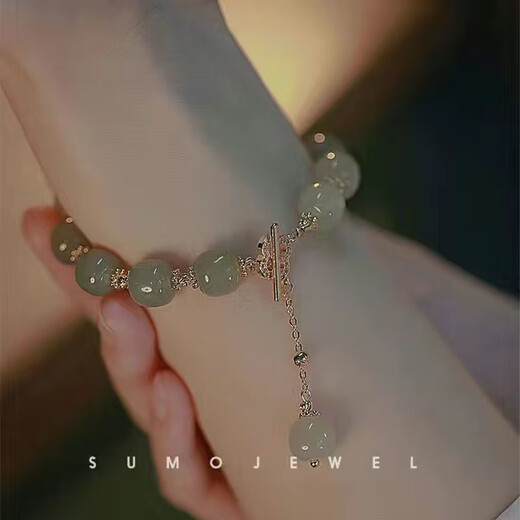 Ins Xiaohongshu niche design bestie Chinese style gold wire bell pendant bestie bracelet bracelet special 7 four-leaf clover bracelet 1 pack