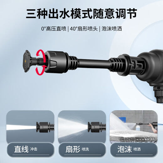 CHIGO wireless lithium battery car washing machine high pressure water gun home courtyard multi-function cleaning artifact dual battery Douyin same model