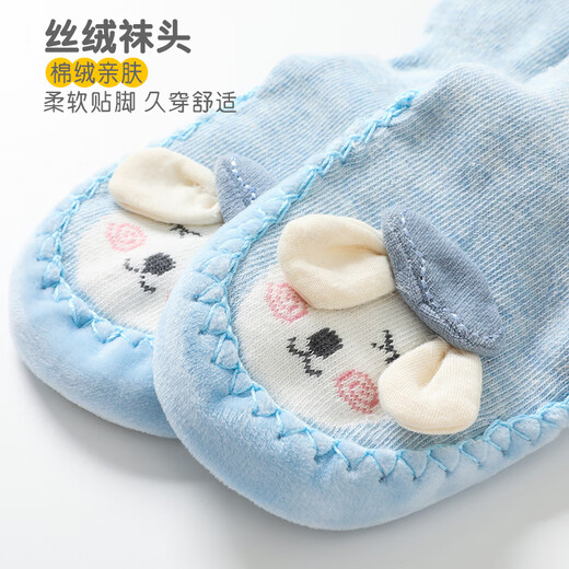Chaussures pour bébé de Dragon enfantin bébé chaussures pour tout-petits antidérapantes chaussures de plancher intérieur mignon caricatures d'apprentissage des chaussures de marche et chaussettes printemps et d'automne modèle amélioré résistant [kaki vertical] 1 paire, 12 cm de longueur, recommandée 6-12 mois