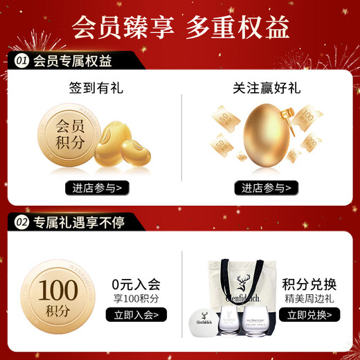 Glenfiddich (GLENFIDDICH) core series 18-year-old Scottish single malt whiskey wine gift box 700ml gift giving