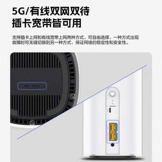 ZTE (ZTE) G5 Pro 5G enrutador móvil CPE tarjeta SIM tarjeta enchufable para acceso a Internet WiFi7 BE7200M 2.5G puerto de red dual/modelo MC8512/2025