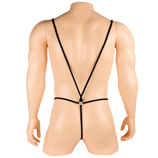 
Confidential delivery perverted masturbation full transparent men's supplies men's thong three-point nightclub sexy suit men's white sexy underwear thong men's one-piece back