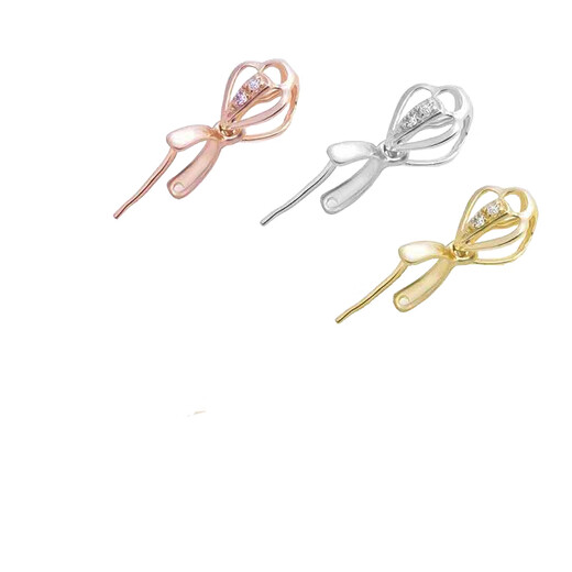 Guanpu Pavilion Fat Donglai's same style 18k gold buckle head Buddha oblique hole pendant melon seed buckle Guanyin jade pendant buckle white gold