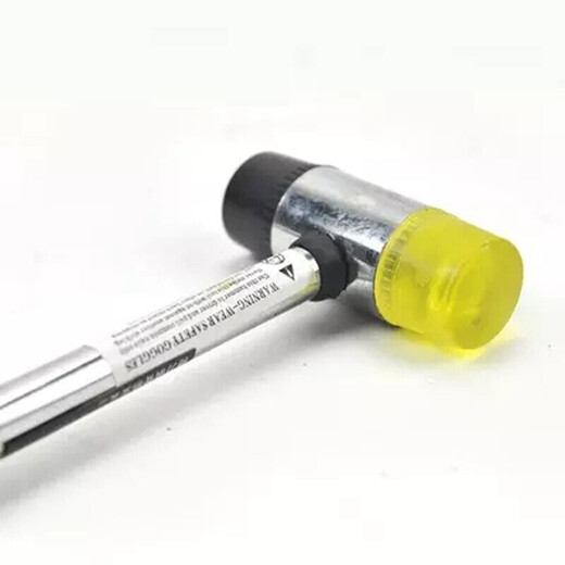 Deli Tools Steel Pipe Handle Installation Hammer Rubber Hammer Rubber Installation Hammer Tile Hammer 35mm Rubber Installation Hammer DL5335
