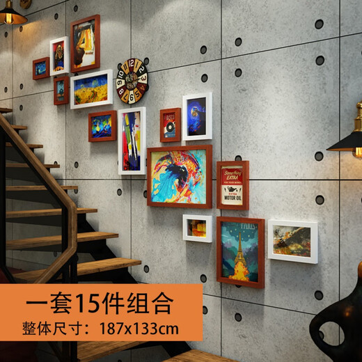 Du Zhunyu Photo Wall Creative Персонализированная стена украшения ретро промышленное стиль, бар, настенный, молоко, чай, магазин барбекю, 15 кусочков, комбинация 2691 модели
