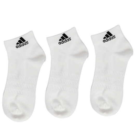 阿迪达斯 （adidas）男袜女袜 新款舒适耐磨三双装篮球训练跑步透气运动袜休闲短袜子 DZ9435(三双装) L(建议42-46码)