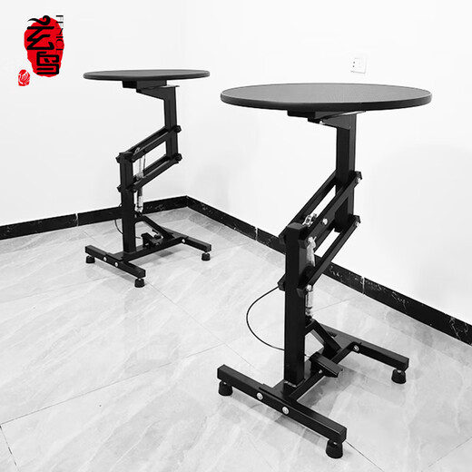 Xuanniao Pet Grooming Table Lifting Rotating Desktop Boom Rope Cat and Dog Shape Shearing Grooming Table Round Can Lift + Rotate 60X60cm