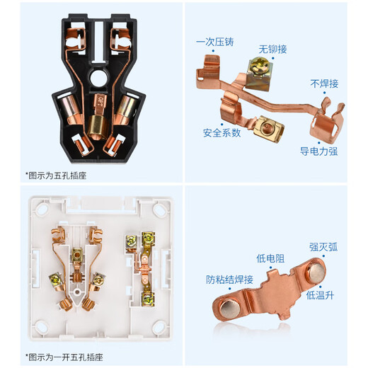 Chint (CHNT) NEW1-C00100A exposed switch socket wall panel exposed box installation positive five-hole two-three plug 86 type elegant white NEW1C/one open single control