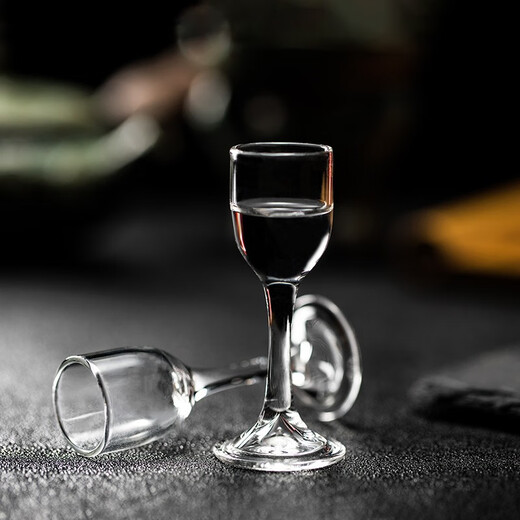 Katav white wine glass dispenser set lead-free crystal glass with graduated wine glass bullet cup Maotai cup spirit cup handmade Maotai cup 6 cups 10ml